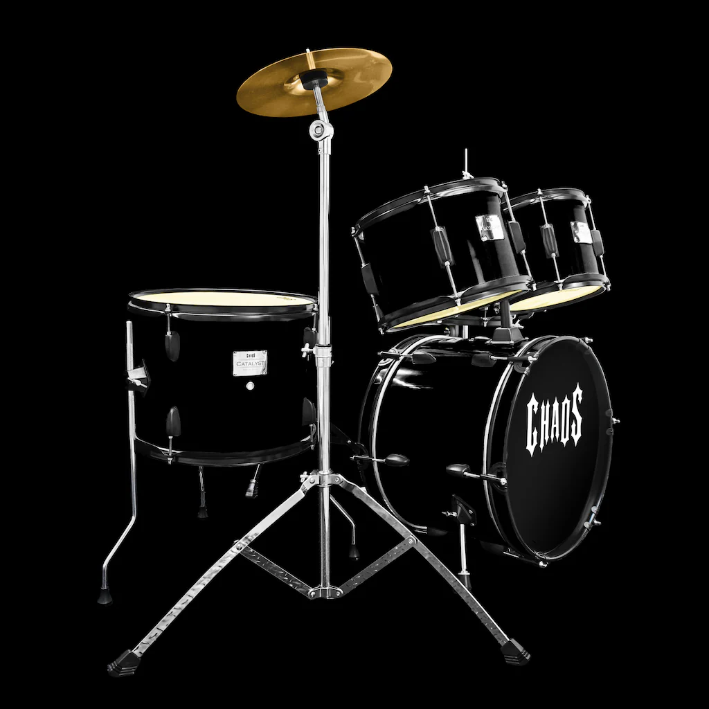 Chaos Catalyst Kids Beginner Junior Drum Kit - Black - Image 2