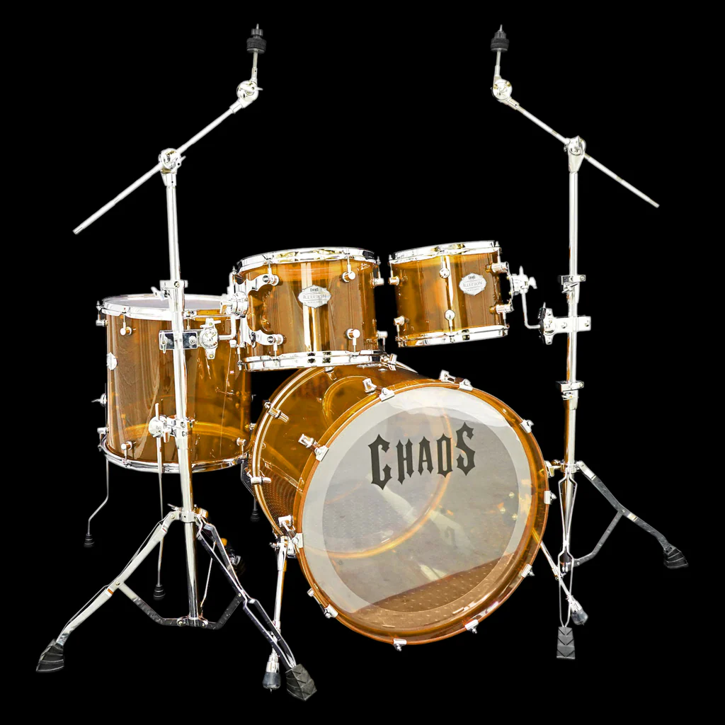 Chaos Illusion Acrylic Drum Kit - Amber - Image 3