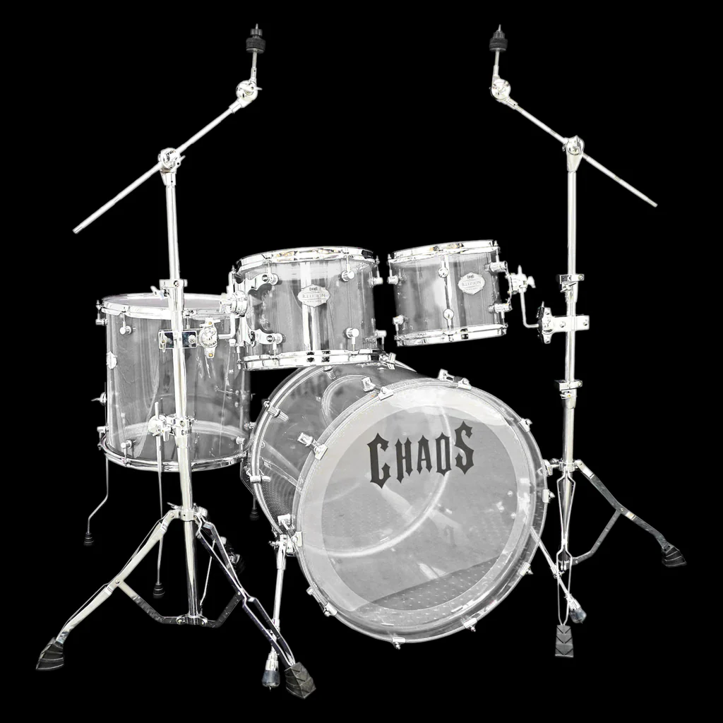 Chaos Illusion Acrylic Drum Kit - Clear - Image 3