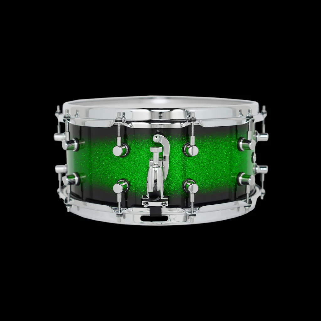 Chaos Legend 14x6.5 Snare Drum - Green Sparkle Burst - Image 2