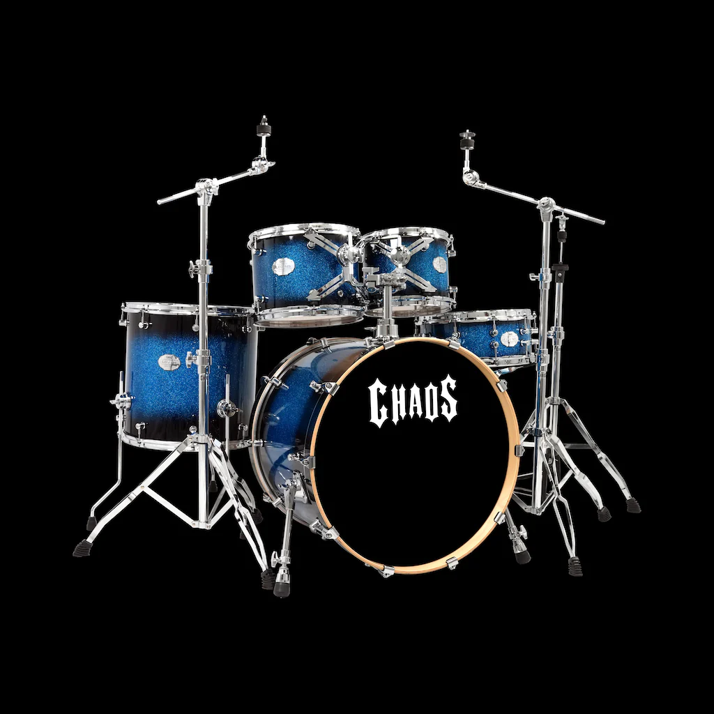 Chaos Legend Maple Drum Kit - Blue Sparkle Burst - Image 2