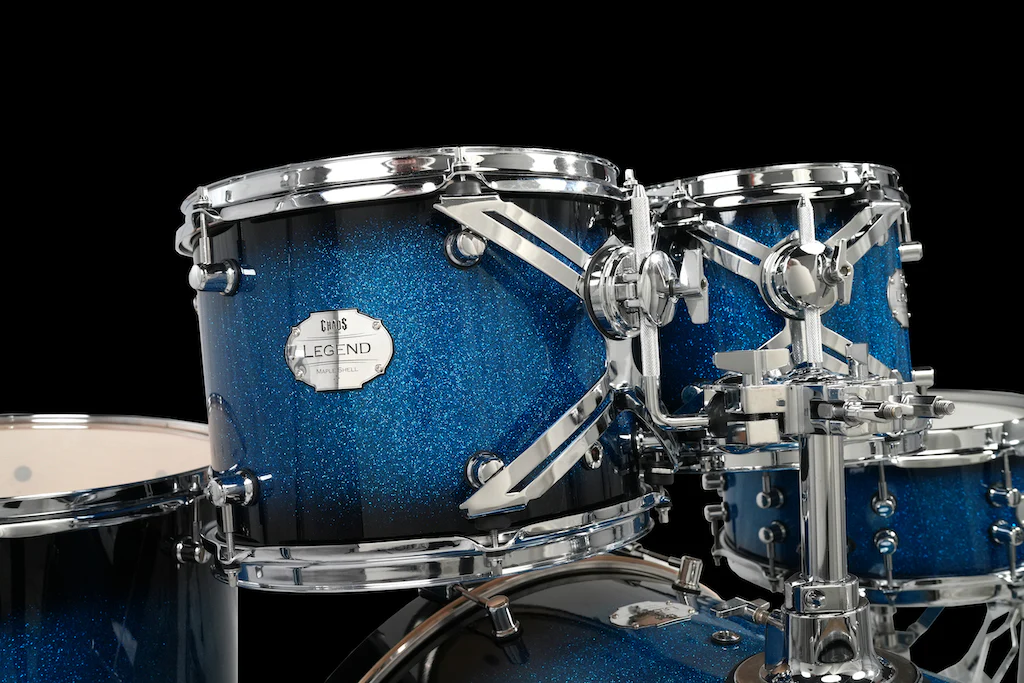 Chaos Legend Maple Drum Kit - Blue Sparkle Burst - Image 9
