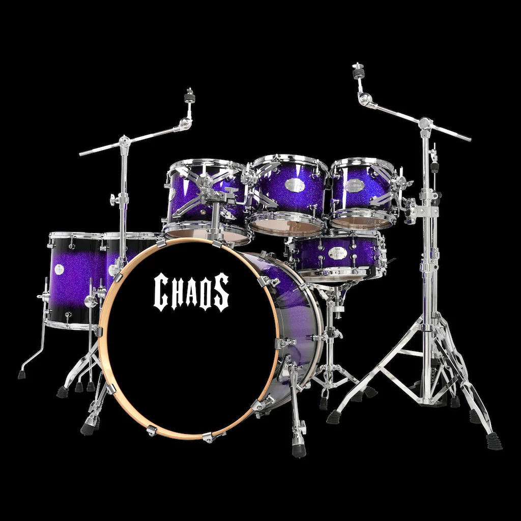 Chaos Legend Maple Drum Kit - Purple Sparkle Burst - Image 4
