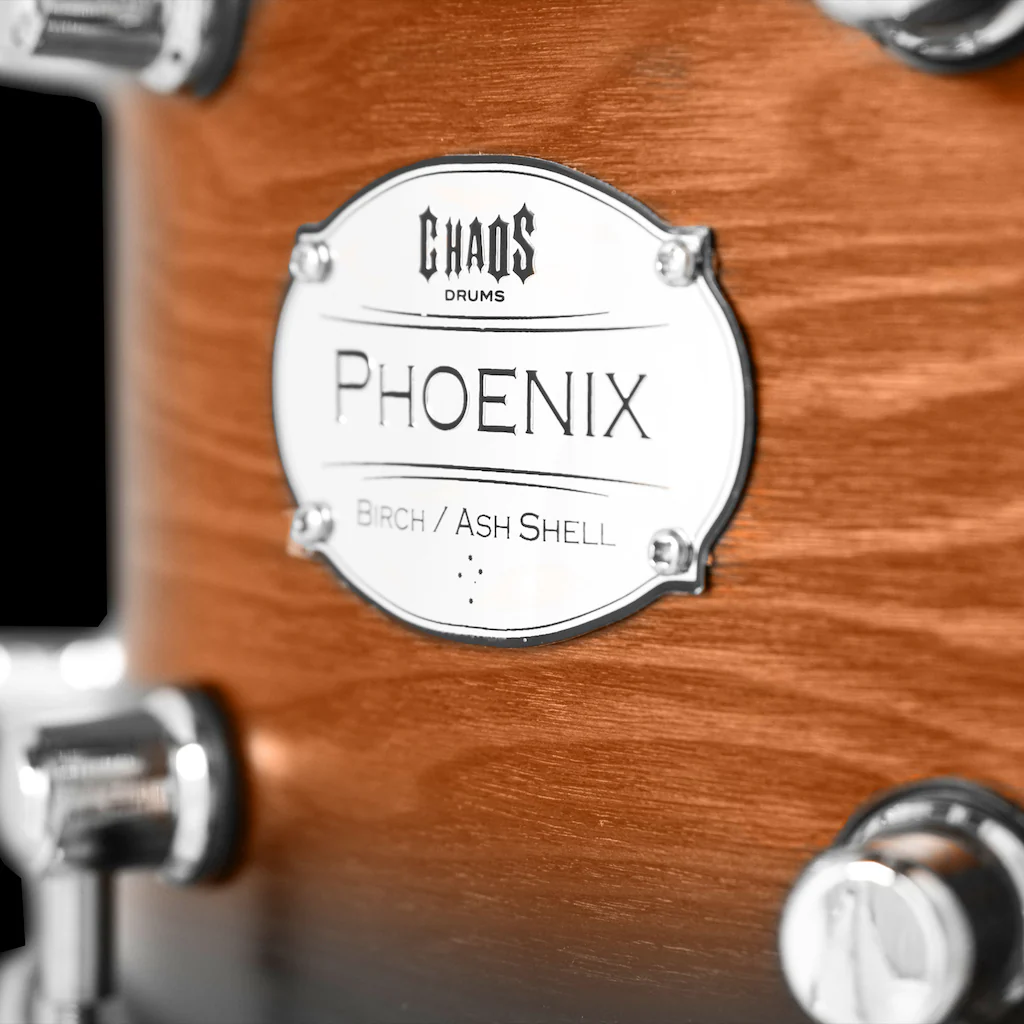 Chaos Phoenix 13x6.5 Snare Drum - Orange Burst - Image 3