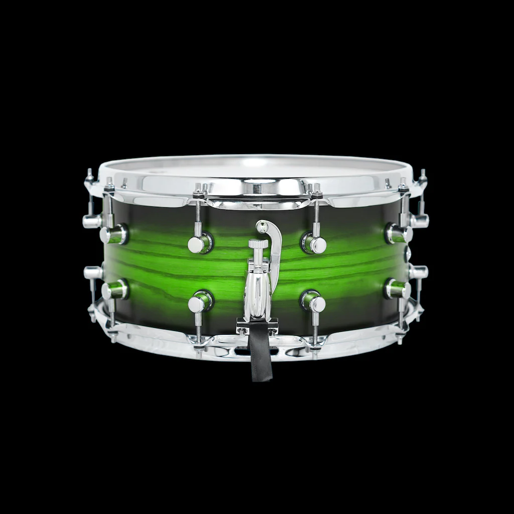 Chaos Phoenix 14x5.5 Snare Drum - Green Burst - Image 2