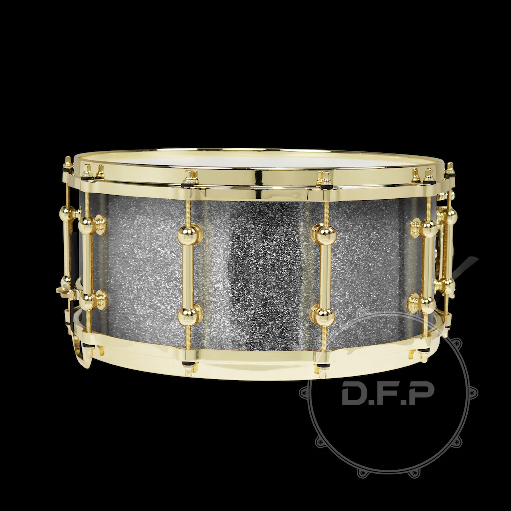 DFP 10Ply Maple Snare Drum Shells Silver Sparkle Lacquer - Image 3