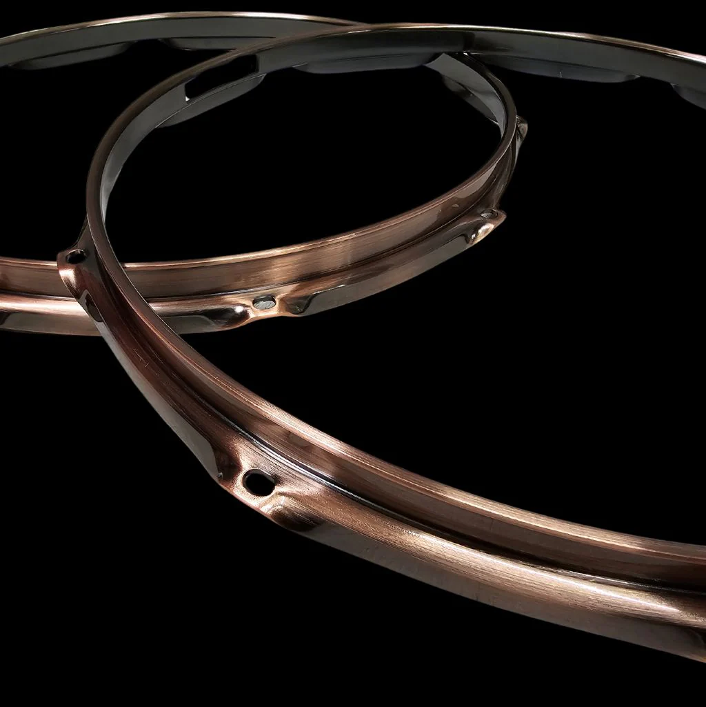 DFP 2.3mm Triple Flange Drum Hoops - Antique Bronze | Sizes:  10'' 12” 13” 14” 16” 18'' - Image 4