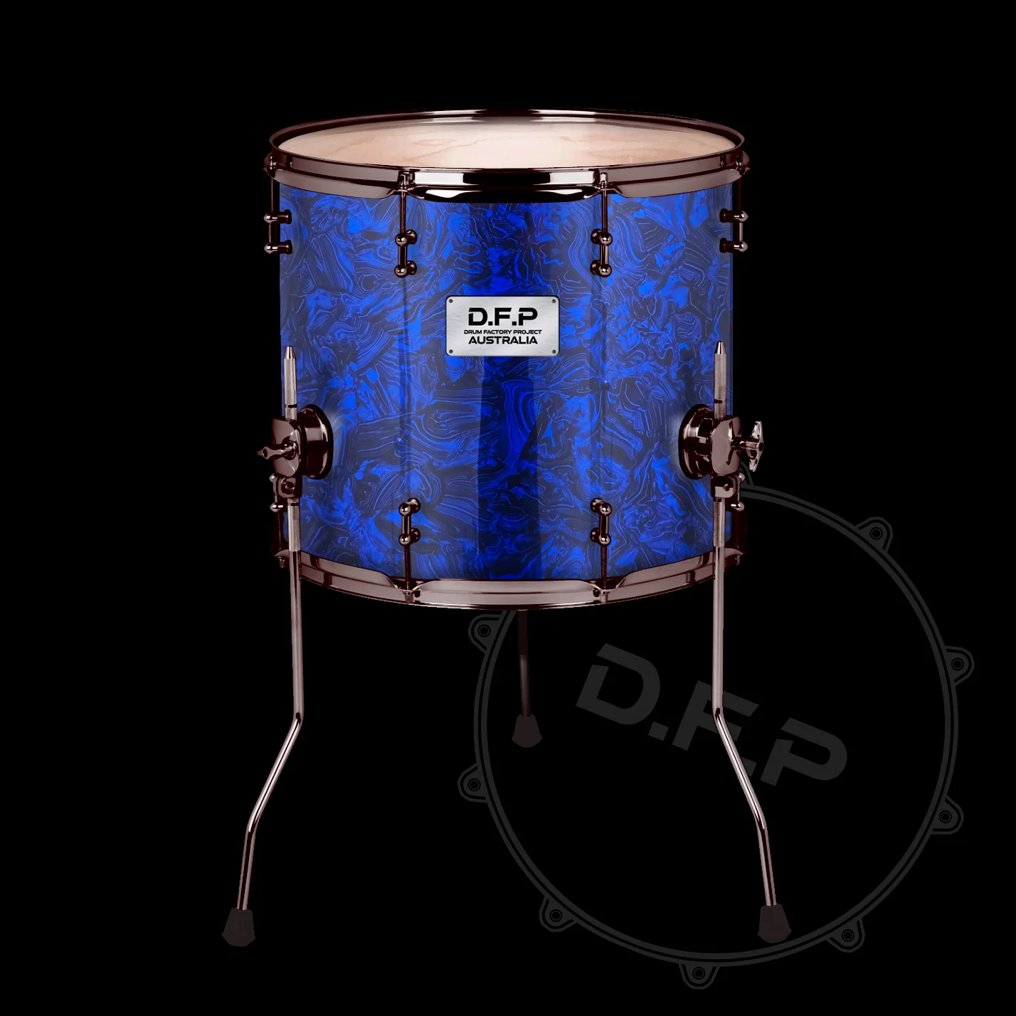 DFP Drum Wrap - Blue Abalone