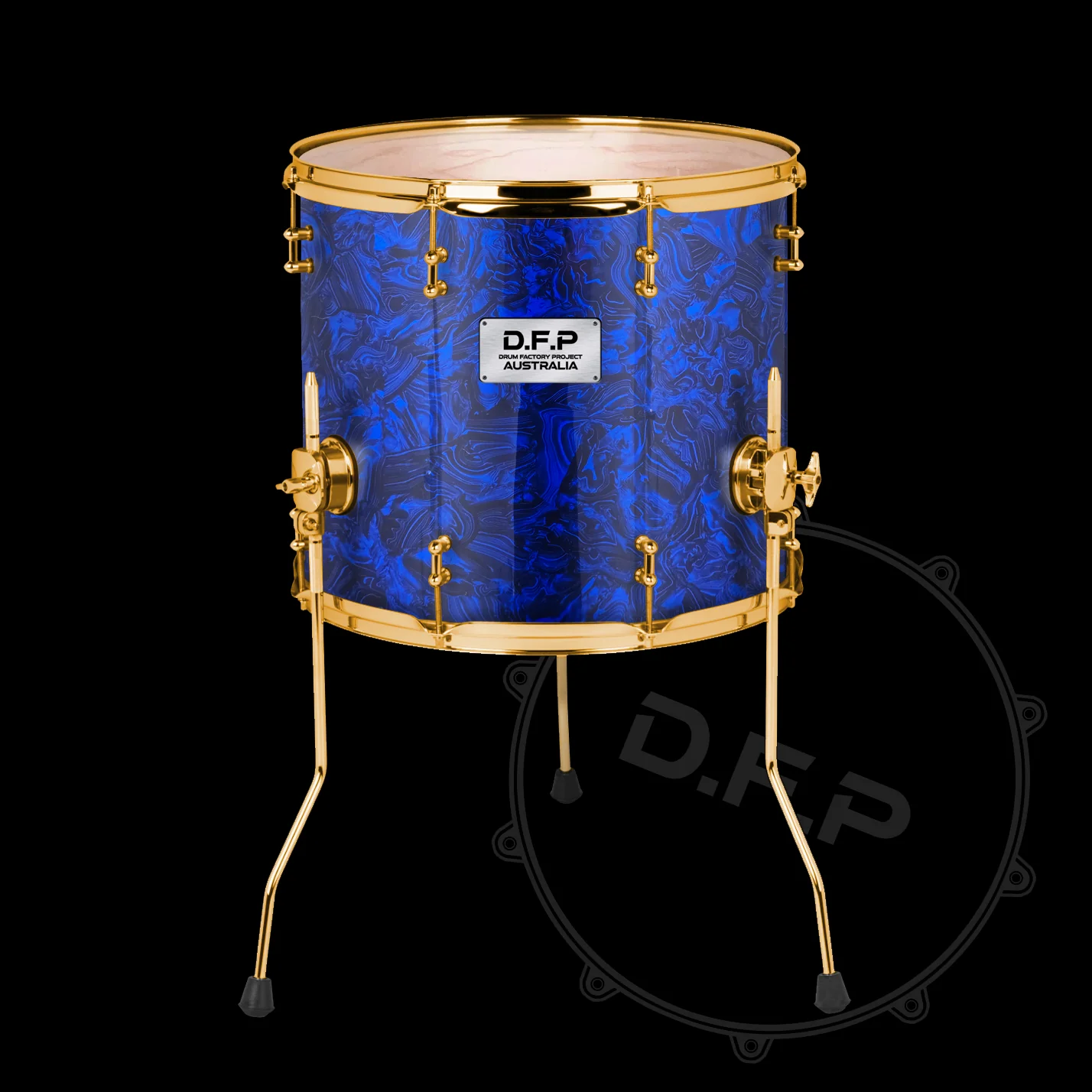 DFP Drum Wrap - Blue Abalone - Image 3