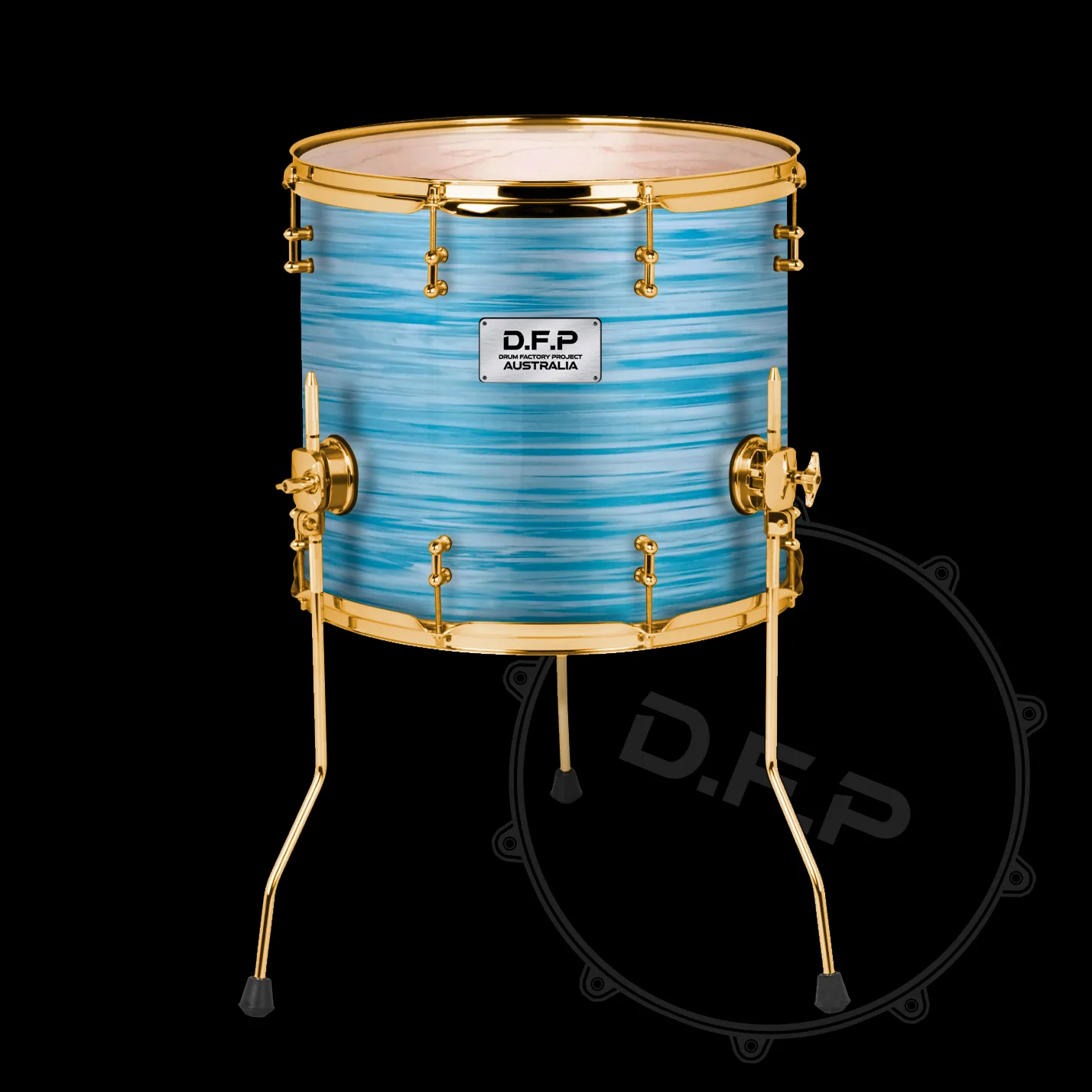 DFP Drum Wrap - Blue Oyster Cream - Image 3