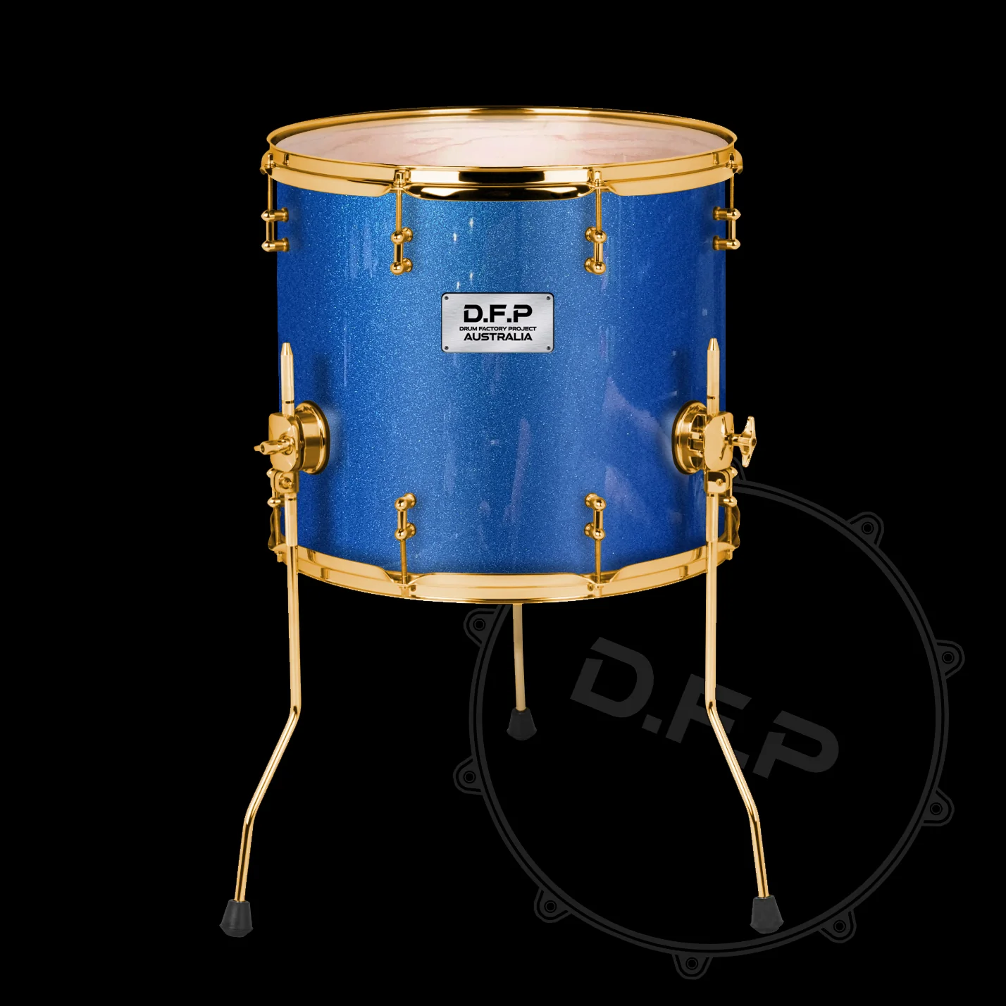 DFP Drum Wrap - Blue Sparkle - Image 3