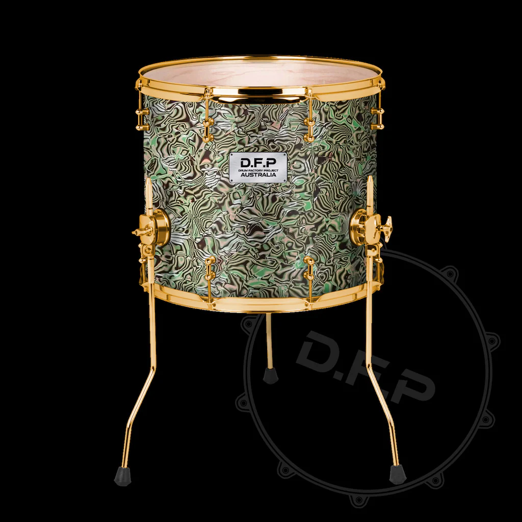 DFP Drum Wrap - Green Swirls - Image 3