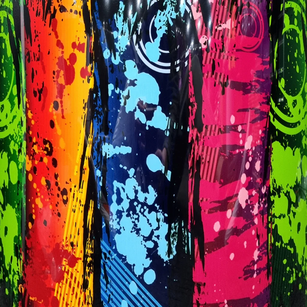 DFP Drum Wrap - Rainbow Stripe Graffiti - Image 2
