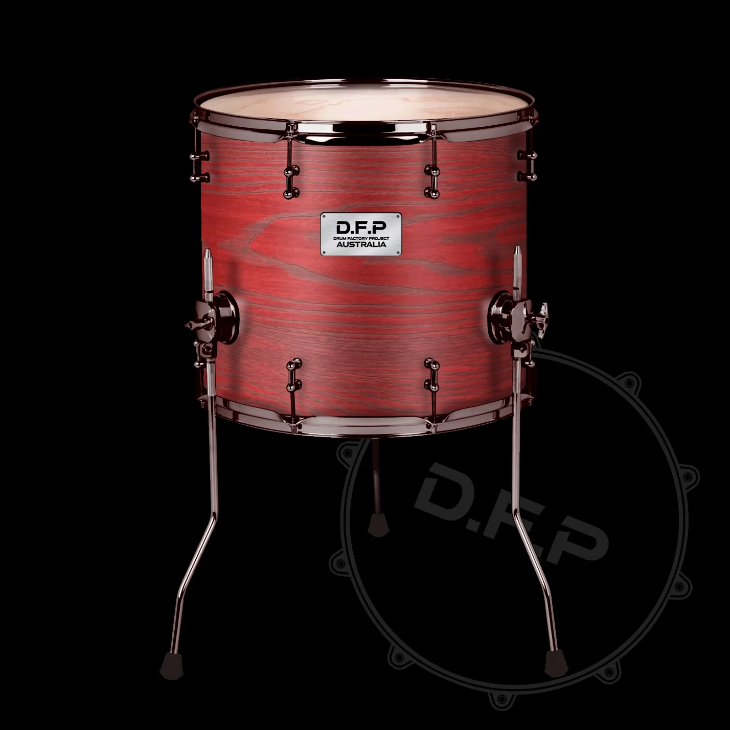 DFP Drum Wrap - Red Ash Wood - Image 2