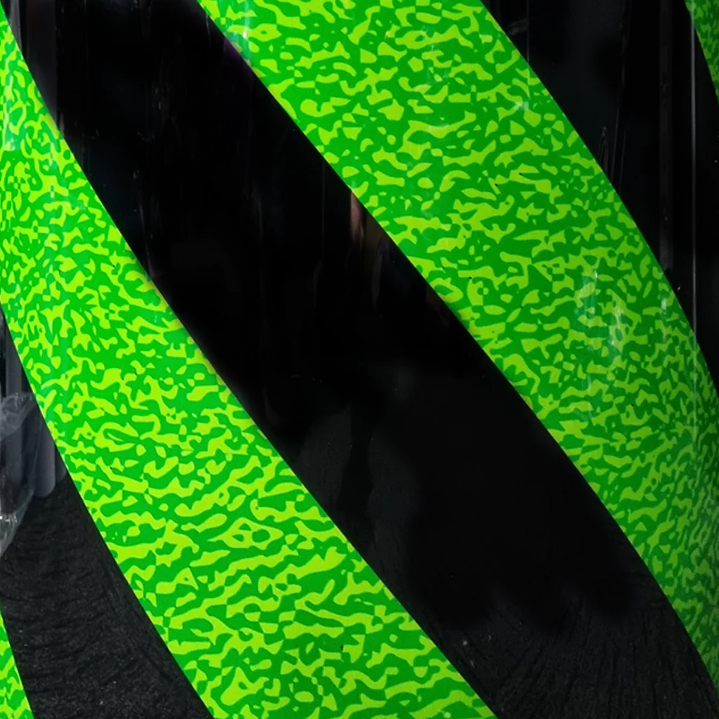 DFP Drum Wrap - Retro Green & Black Spiral - Image 2