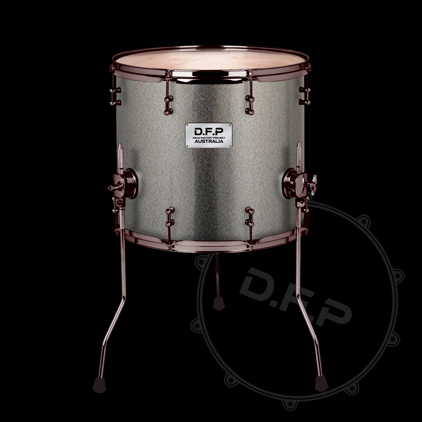 DFP Drum Wrap - Silver Sparkle - Image 2