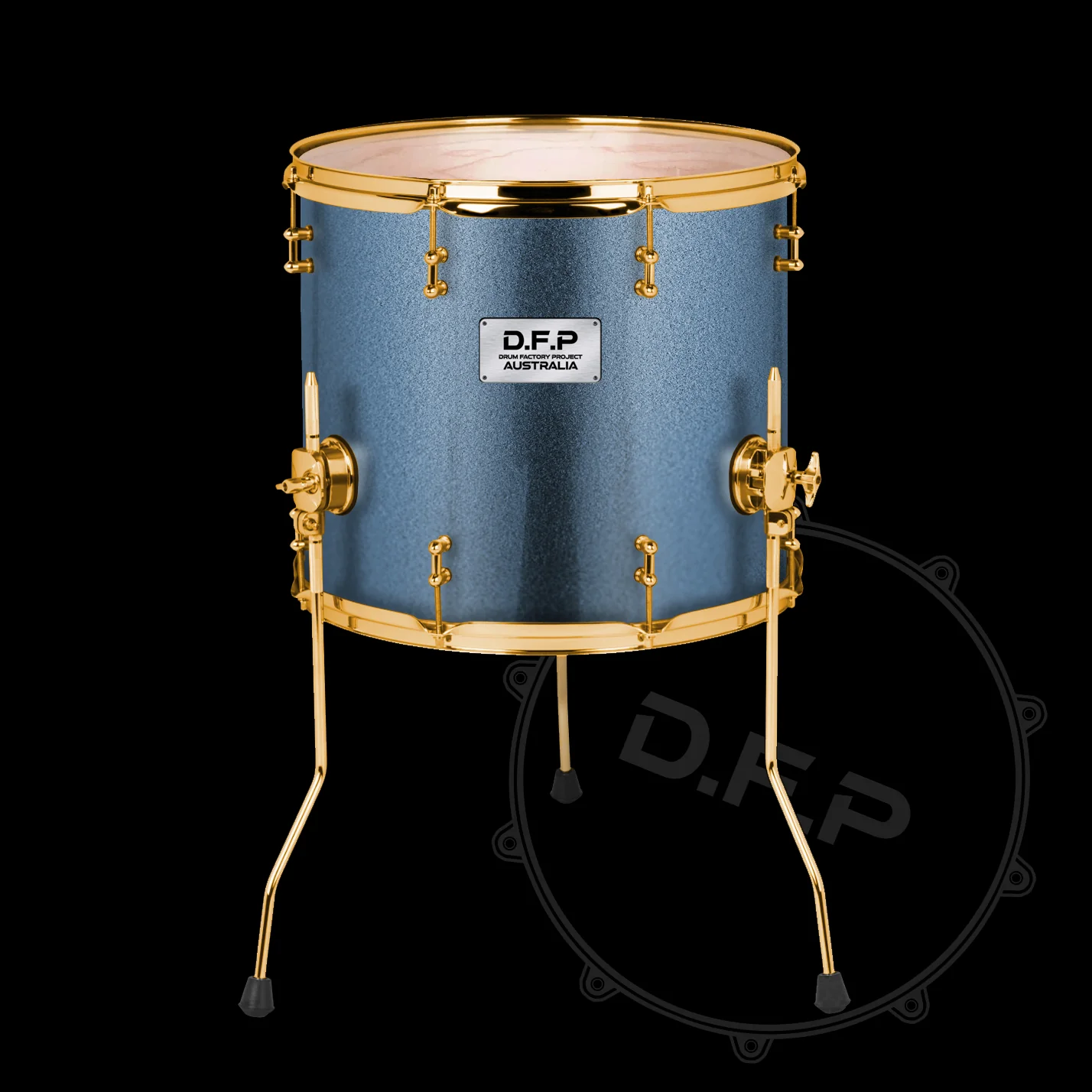 DFP Drum Wrap - Slate Blue Sparkle - Image 3