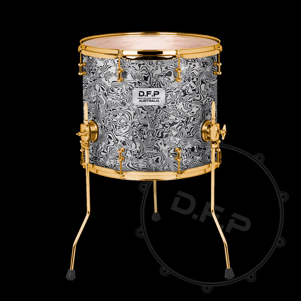 DFP Drum Wrap - White & Black Swirl - Image 3