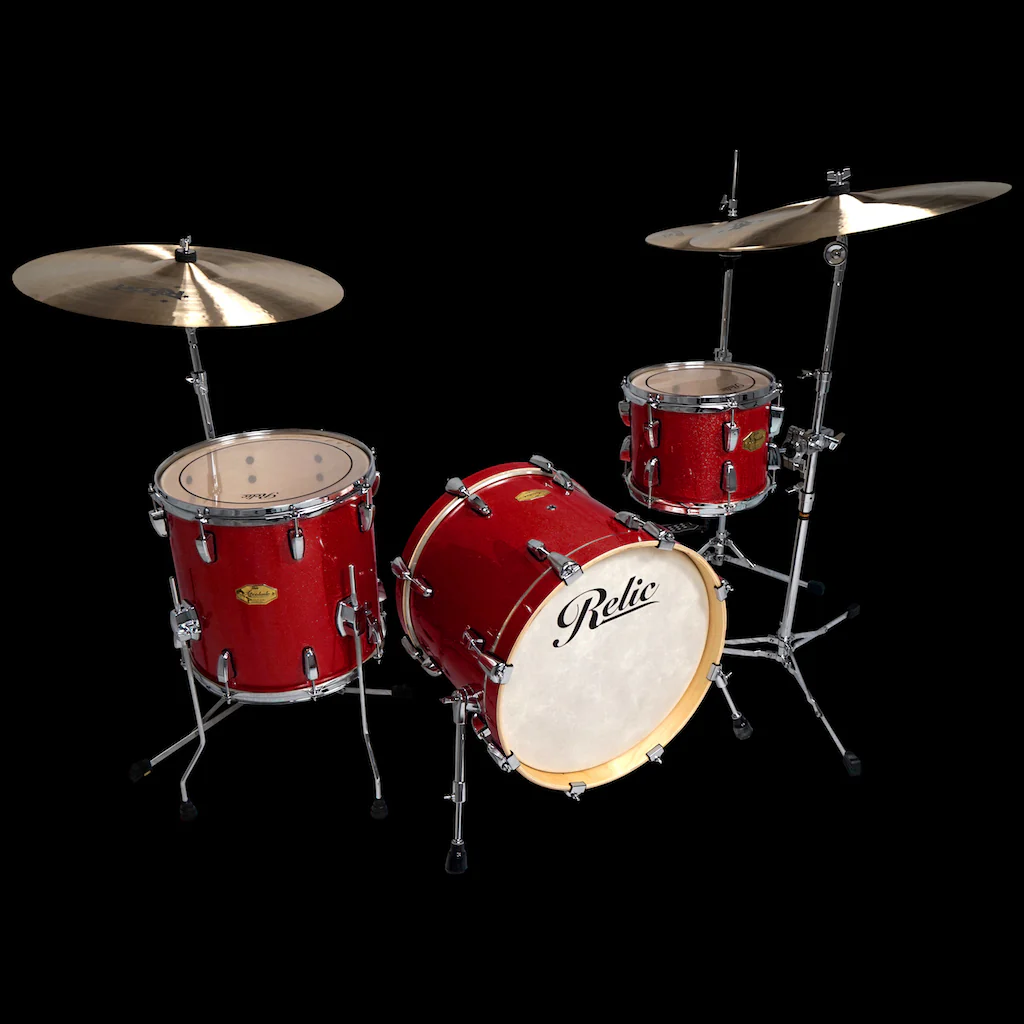 Relic Accolade Bop Drum Kit - Red Sparkle - Image 6