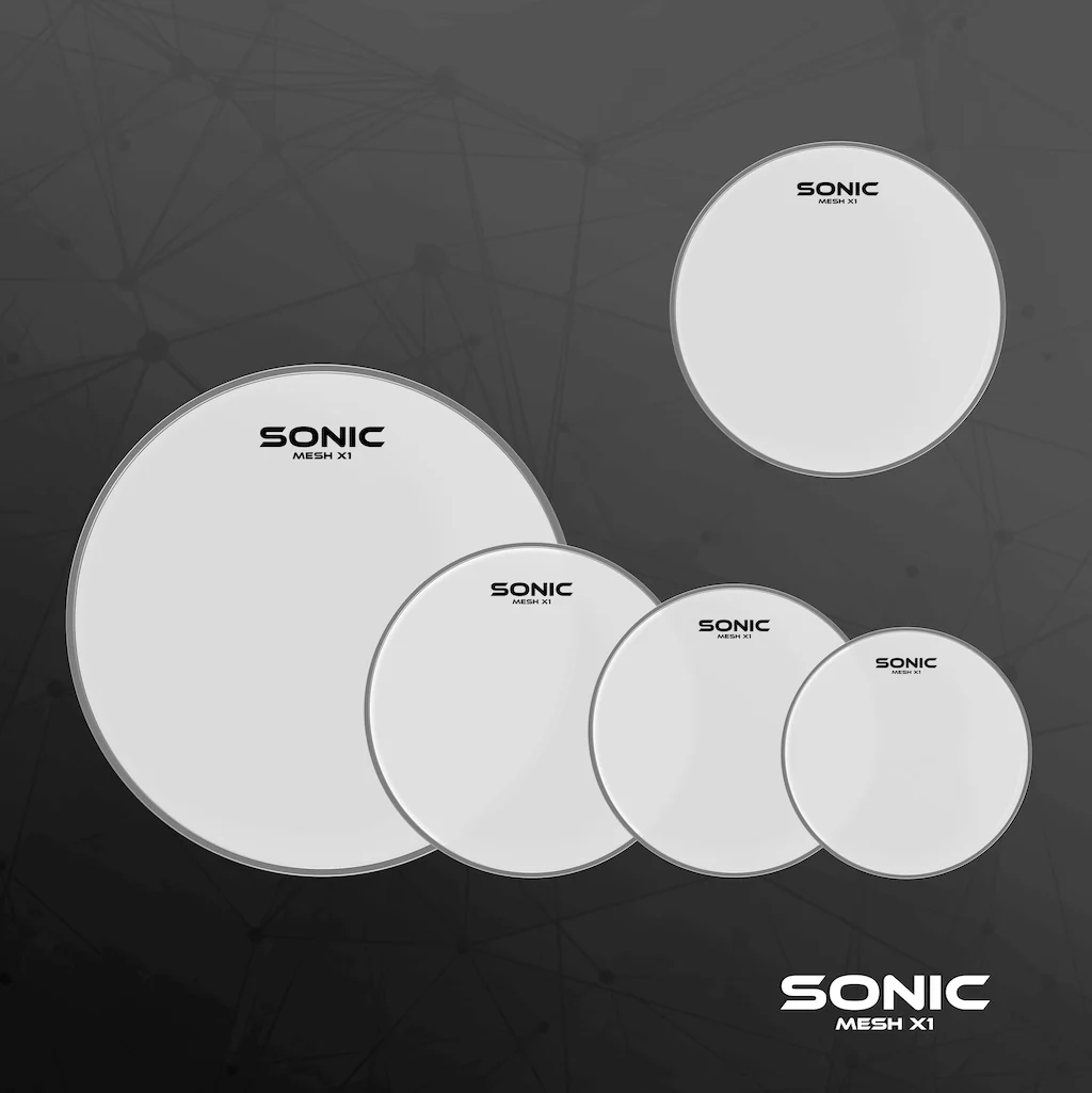 Sonic Mesh X1 Drum Head Set - White