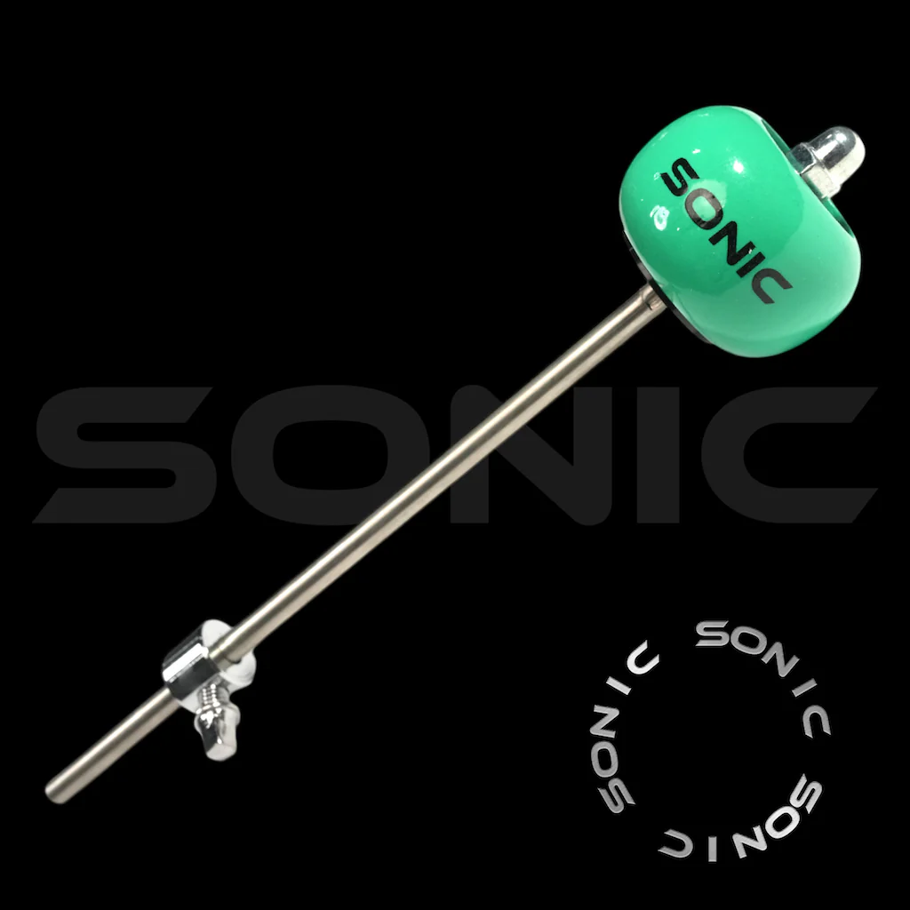 Sonic Wooden Bass Drum Beater - Green (S) - Image 2