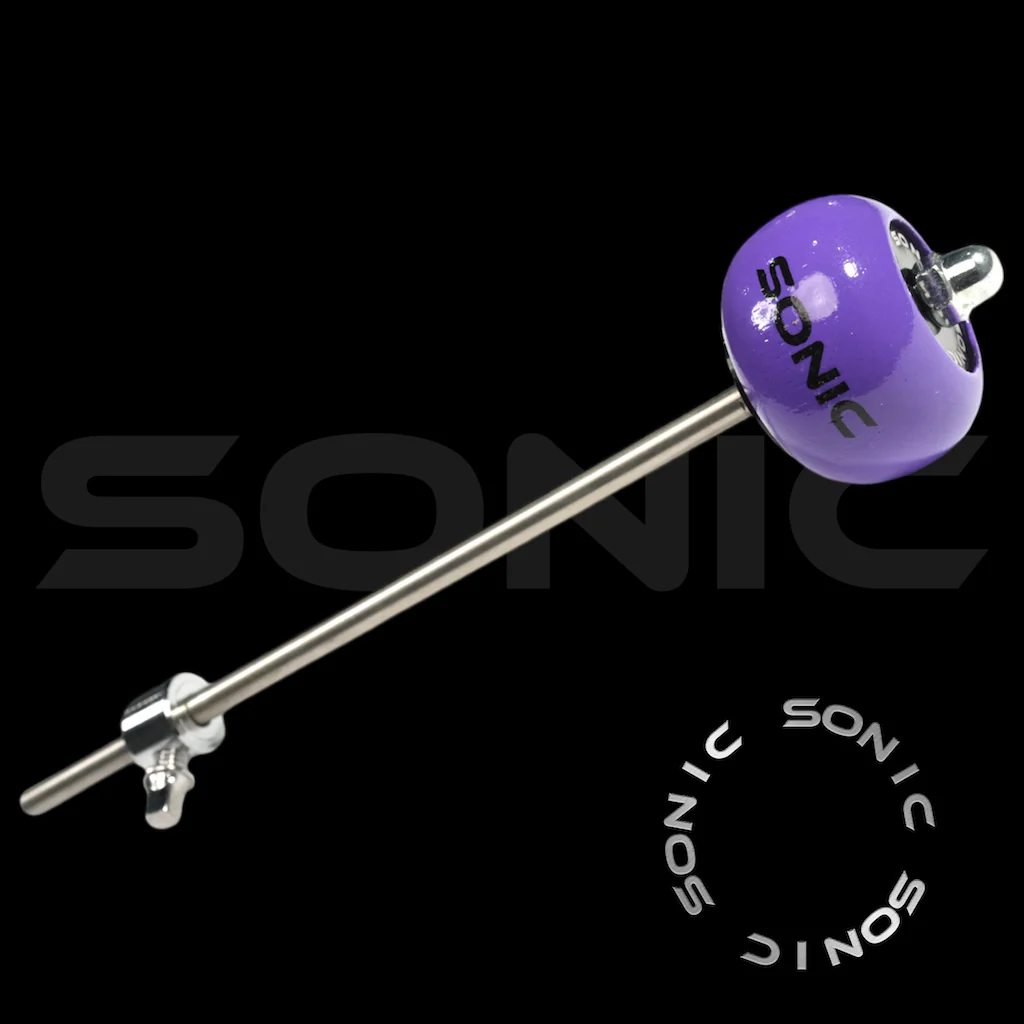 Sonic Wooden Bass Drum Beater - Purple (S) - Image 3