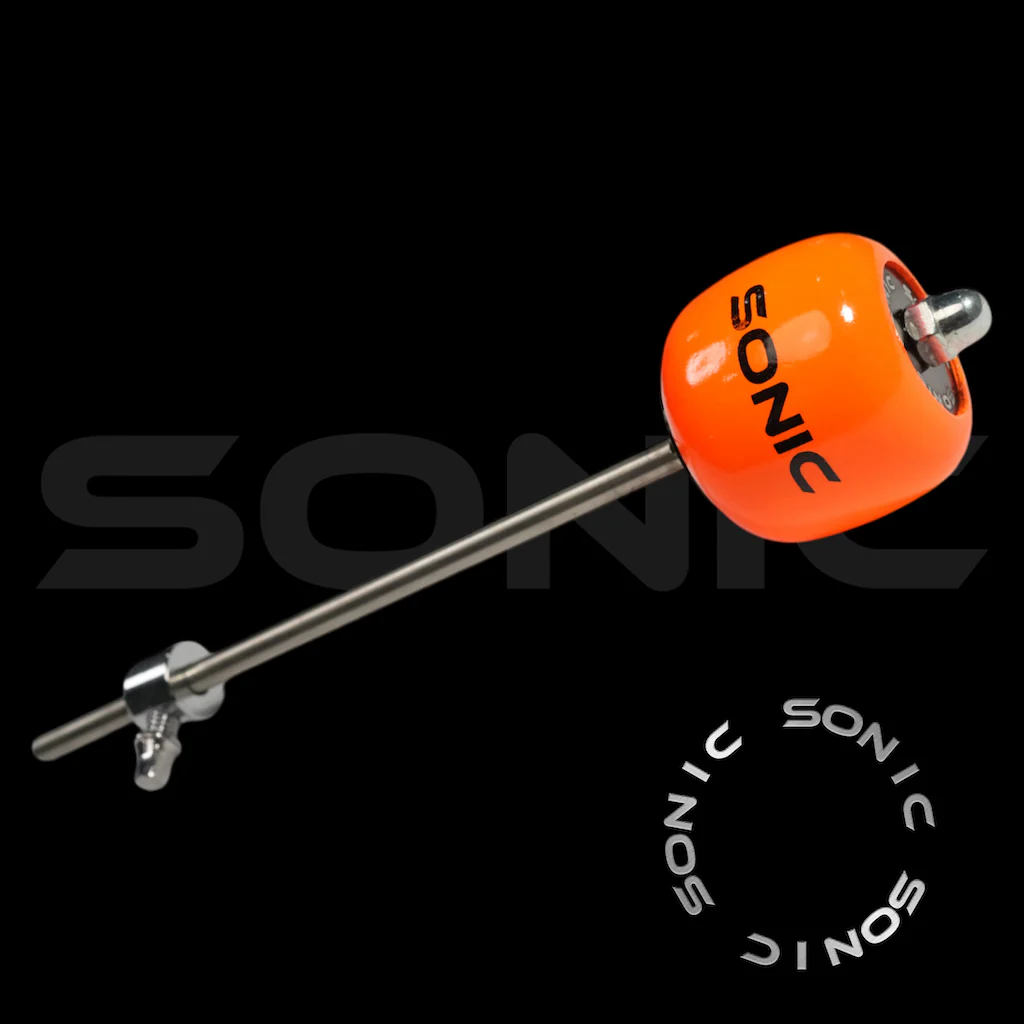 Sonic Wooden Bass Drum Beater - UV Orange (L) - Image 2
