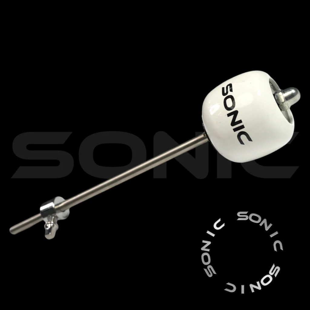 Sonic Wooden Bass Drum Beater - White (L) - Image 2