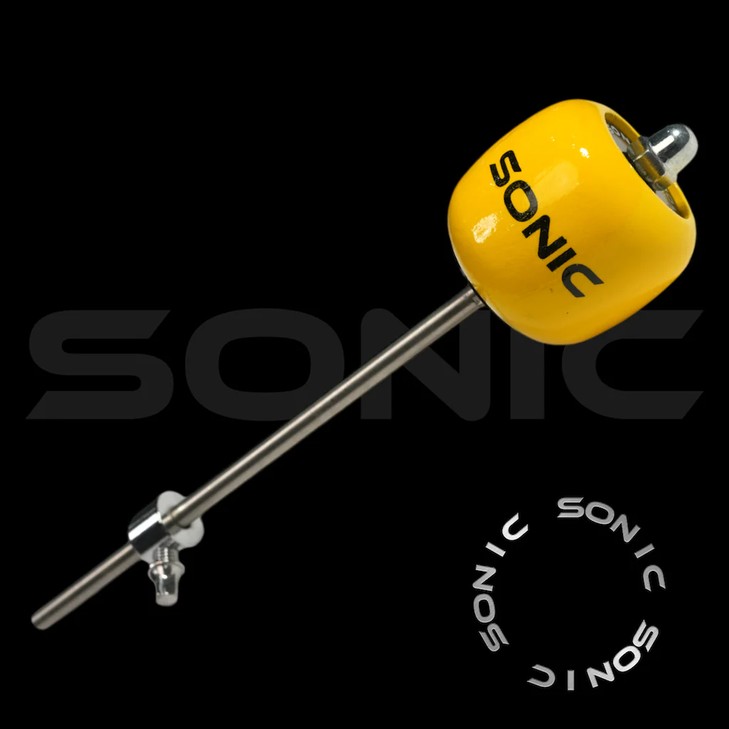 Sonic Wooden Bass Drum Beater - Yellow (L) - Image 3