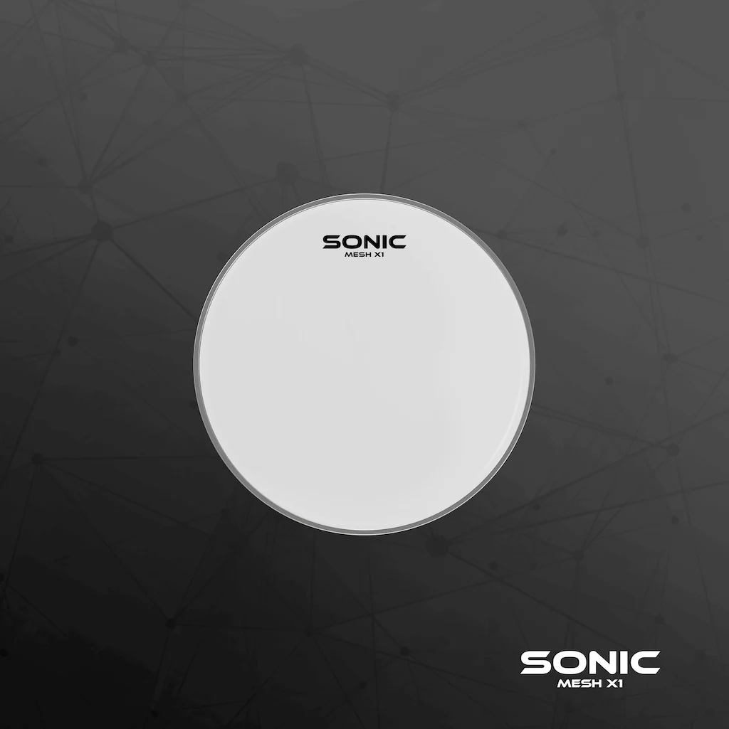 Sonic X1 Mesh Drum Head Single Ply White 16''