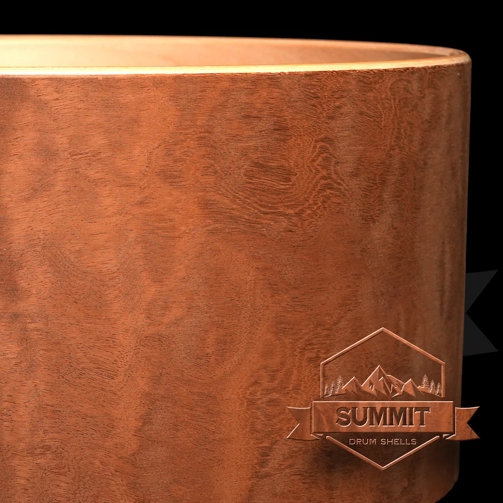 Summit Drum Shells Maple with Sapele Veneer Snare - Image 3