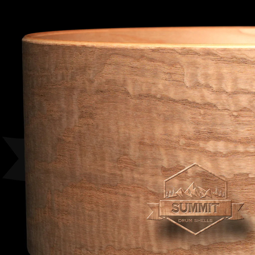 Summit Drum Shells Maple with Tamo Ash Veneer Snare - Image 5