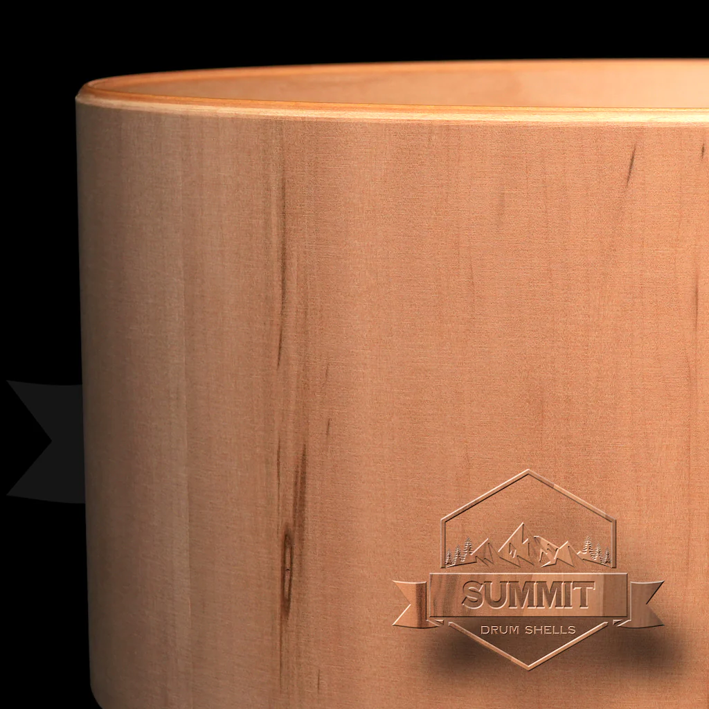 Summit Drum Shells Maple with Wild Apple Veneer Snare - Image 4