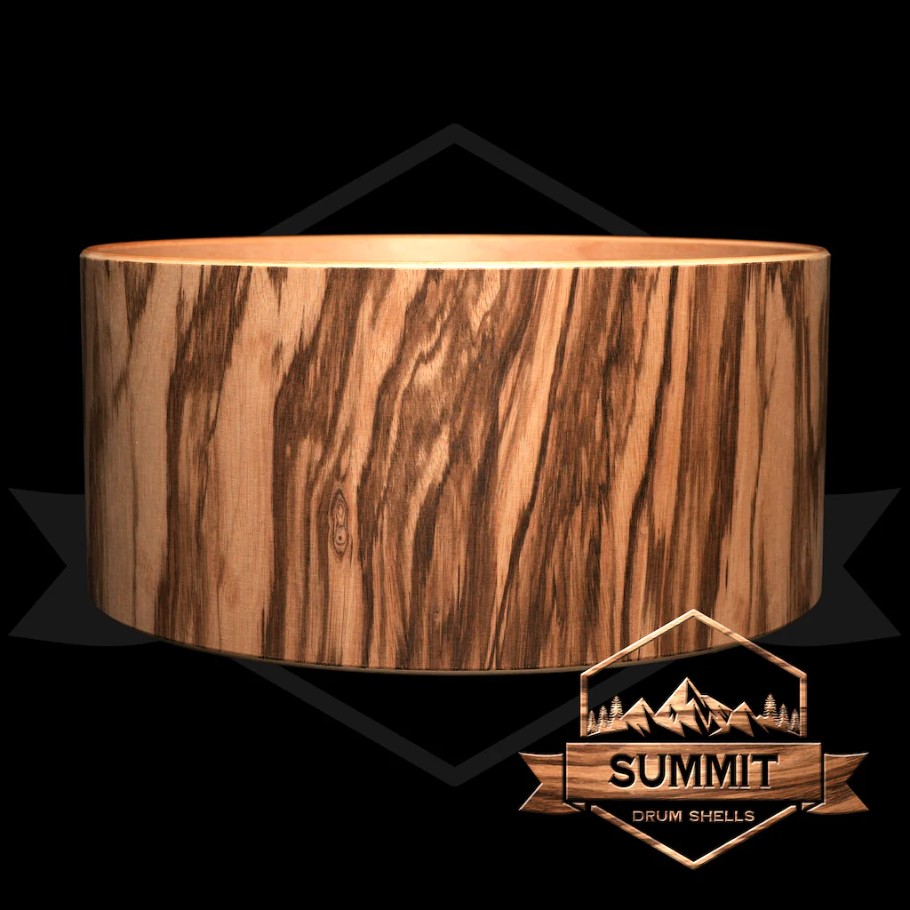 Summit Drum Shells Maple with Zebra Veneer Snare  V - Image 2
