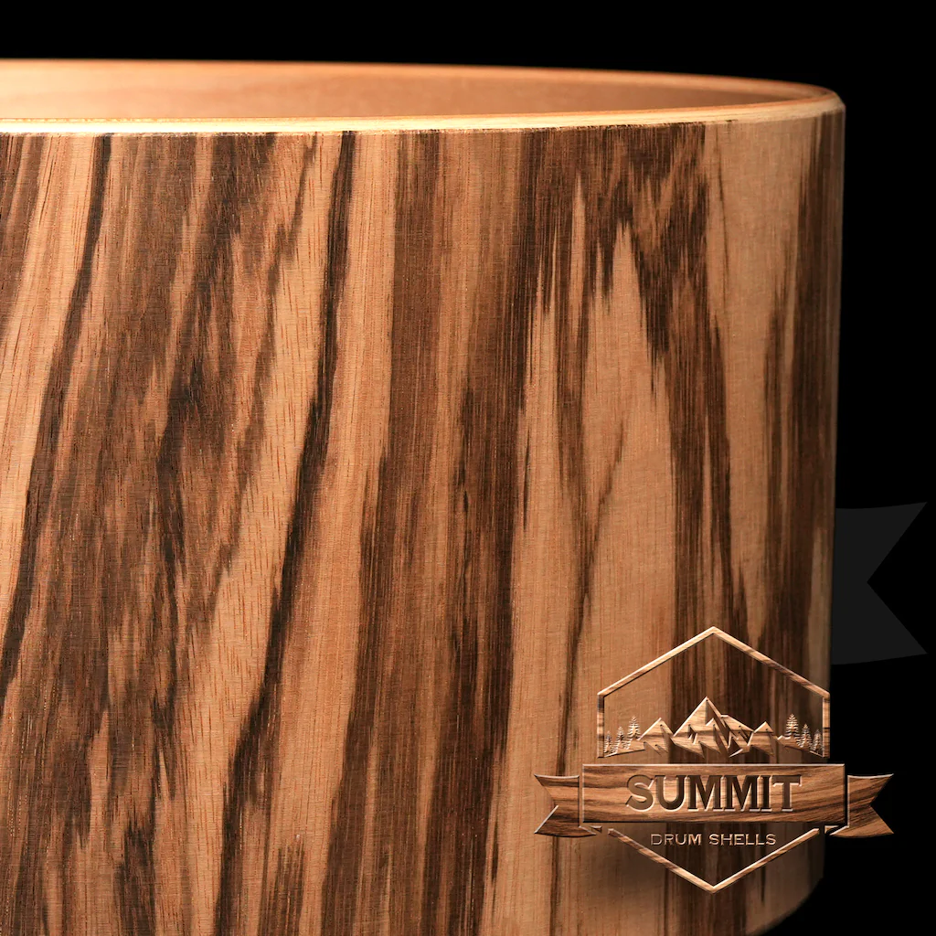 Summit Drum Shells Maple with Zebra Veneer Snare  V - Image 5