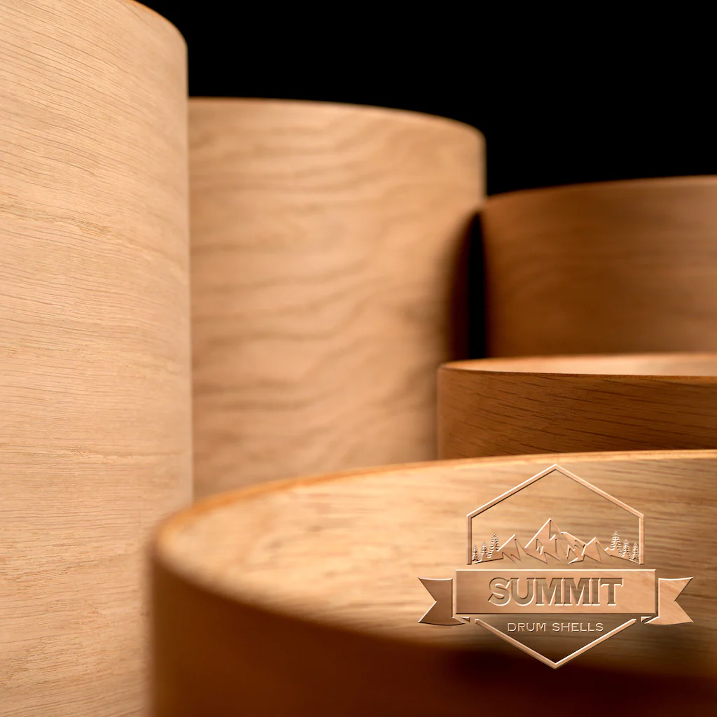 Summit Drum Shells - Oak Sizes 8 - 22'' - Image 6