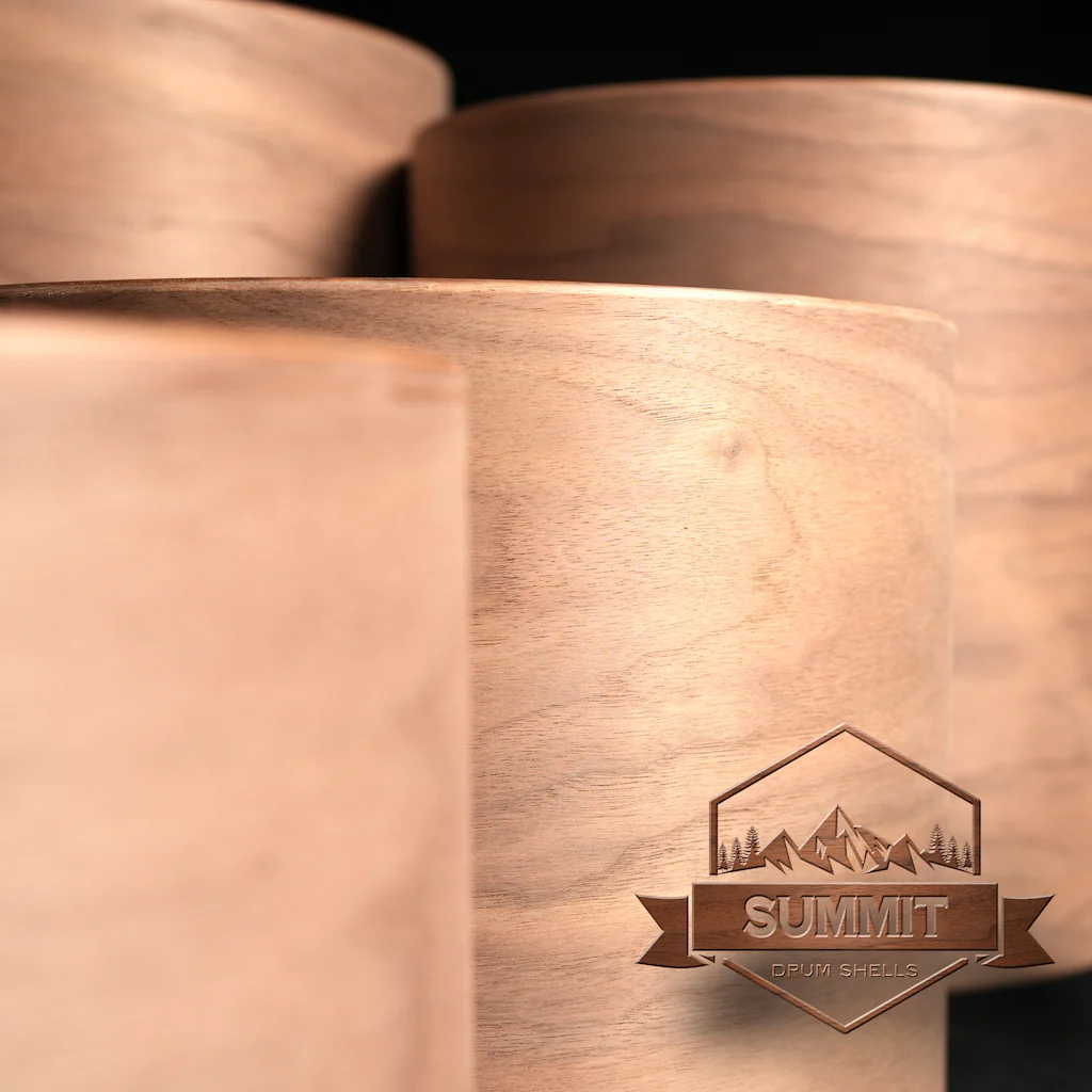 Summit Drum Shells - Walnut Sizes 8 - 22'' - Image 12