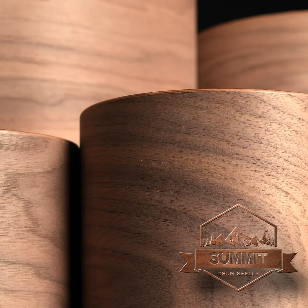 Summit Drum Shells - Walnut Sizes 8 - 22'' - Image 13