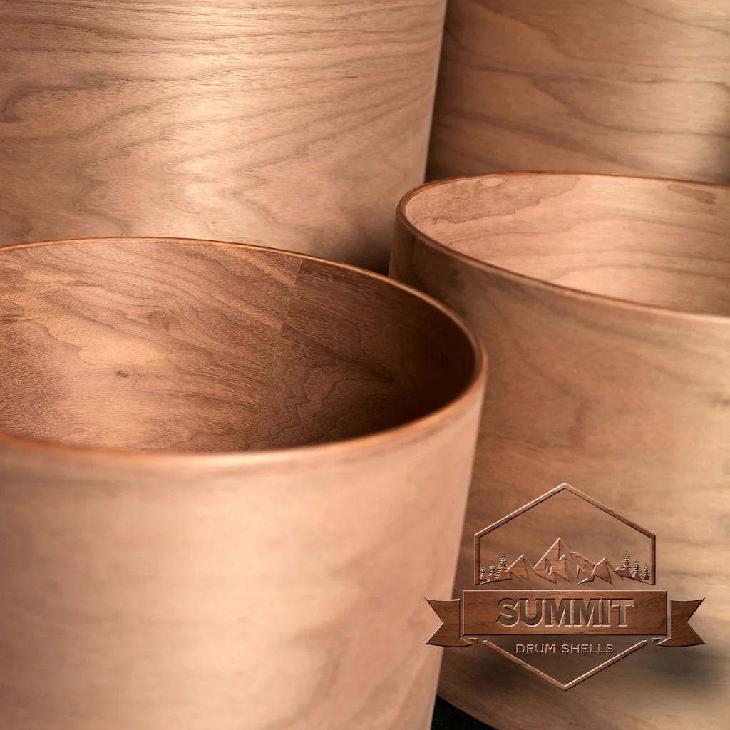 Summit Drum Shells - Walnut Sizes 8 - 22'' - Image 14