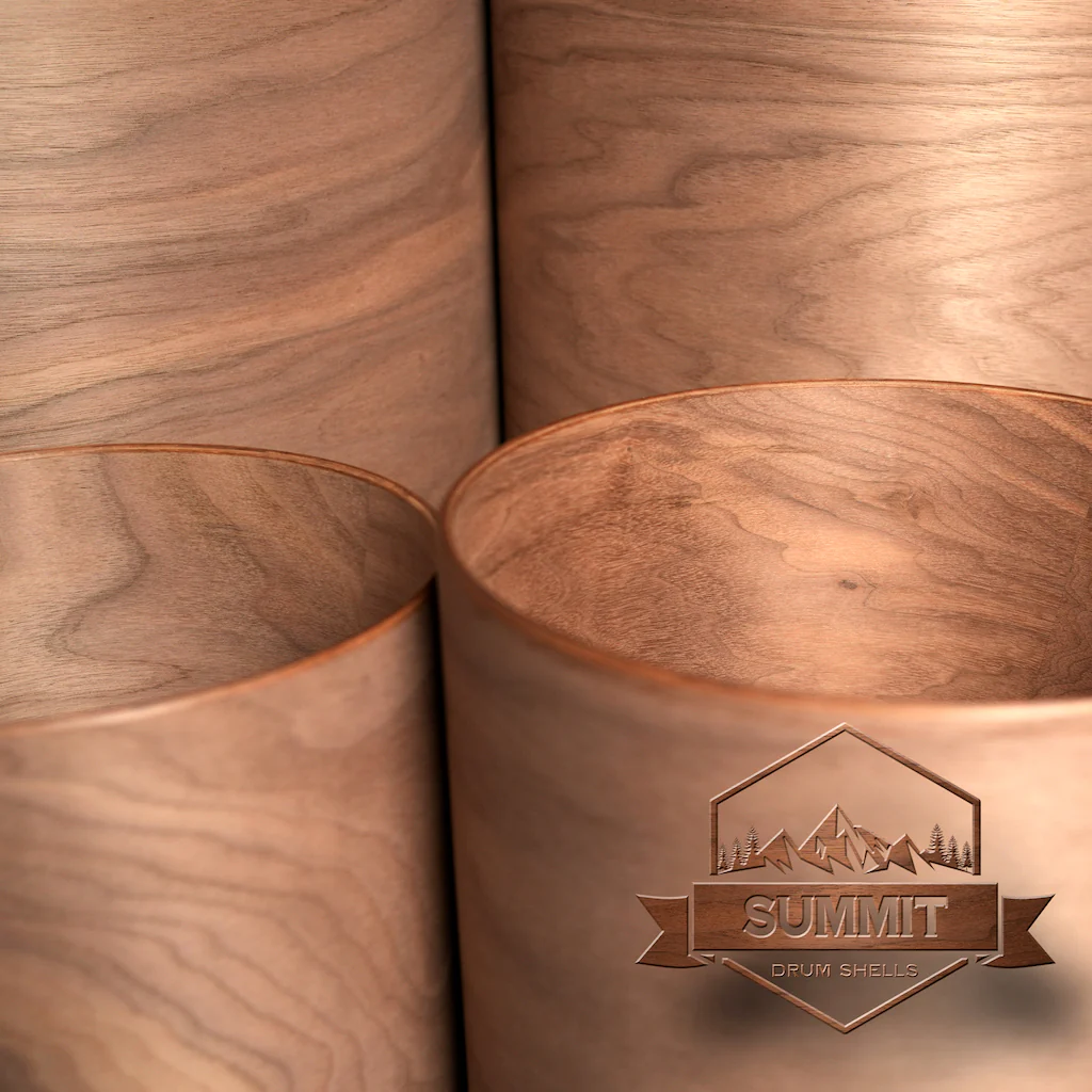 Summit Drum Shells - Walnut Sizes 8 - 22'' - Image 15