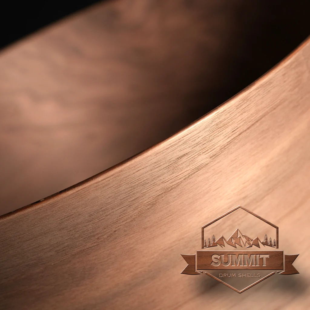 Summit Drum Shells - Walnut Sizes 8 - 22'' - Image 3