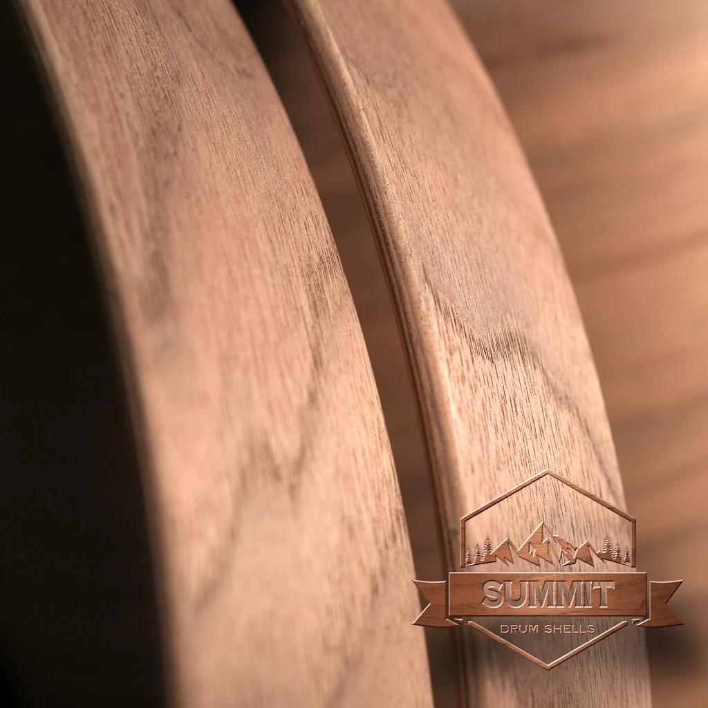 Summit Drum Shells - Walnut Sizes 8 - 22'' - Image 8
