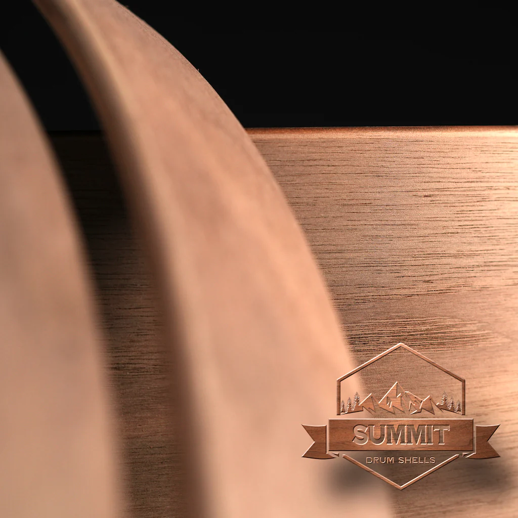 Summit Drum Shells - Walnut Sizes 8 - 22'' - Image 9
